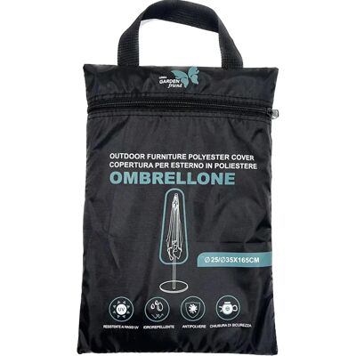 GARDEN FRIEND - 210D Oxford PU - Nero - Copertura ombrello GARDEN FRIEND - 210D Oxford PU - Nero - Copertura ombrello