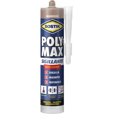 Sigillante Poly Max Marrone - Interno/Esterno, 280ml Sigillante Poly Max Marrone - Interno/Esterno, 280ml