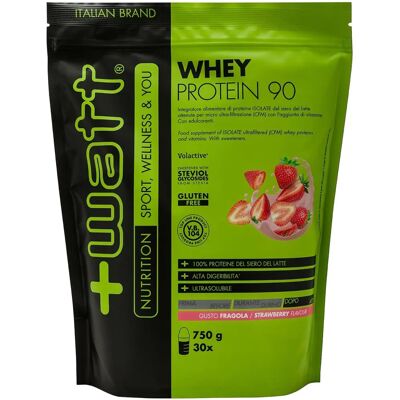 Proteine del Siero 90 - Fragola - 750g - Polvere proteica Proteine del Siero 90 - Fragola - 750g - Polvere proteica