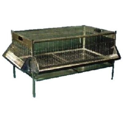 Gabbia per Polli di Maury's - 94x54x63 cm, Acciaio Zincato, con Mangiatoia e Bevutoio Gabbia per Polli di Maury's - 94x54x63 cm, Acciaio Zincato, con Mangiatoia e Bevutoio