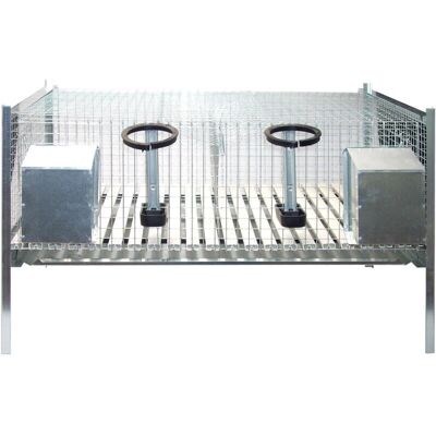 Gabbia doppia per conigli Salone SRL - Struttura in Zinc & Divisorio Gabbia doppia per conigli Salone SRL - Struttura in Zinc & Divisorio