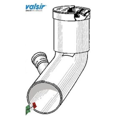 VALSIR - Curva scarico bianca wc prolungata destra 110/50 VALSIR - Curva scarico bianca wc prolungata destra 110/50
