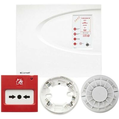 Kit d'alarme incendie Comelit 43KIT104 - 4 zones - Publicité Kit d'alarme incendie Comelit 43KIT104 - 4 zones - Publicité