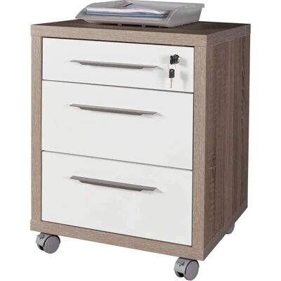 Armoire de rangement COMPOSAD - 3 tiroirs Blanc - Mobilier de bureau - Publicité Armoire de rangement COMPOSAD - 3 tiroirs Blanc - Mobilier de bureau - Publicité