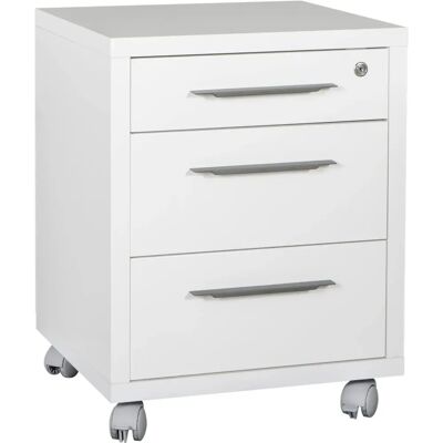 COMPOSAD Weiß Hochglanz 3-Schubladen Aktenregal - Büromöbel COMPOSAD Weiß Hochglanz 3-Schubladen Aktenregal - Büromöbel