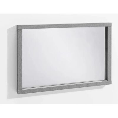 Möbel Kraft Grauer Holzspiegel 90x60cm - Spiegel Möbel Kraft Grauer Holzspiegel 90x60cm - Spiegel
