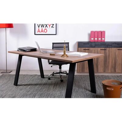 COMPOSAD Davinci Moderner Walnuss V-förmiger Schreibtisch COMPOSAD Davinci Moderner Walnuss V-förmiger Schreibtisch