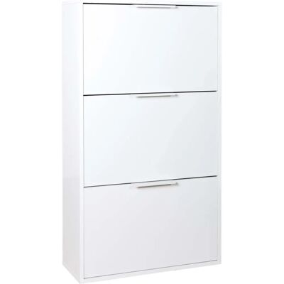 Armoire à chaussures Sageo blanche - Certifiée FSC, capacité 18 chaussures, 65cm de large - Publicité Armoire à chaussures Sageo blanche - Certifiée FSC, capacité 18 chaussures, 65cm de large - Publicité