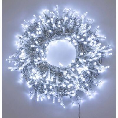 MAGIEDINATALE - Corda di luci LED di Natale - 30,5 m, 1500 LED, Interno/Esterno - Bianco freddo MAGIEDINATALE - Corda di luci LED di Natale - 30,5 m, 1500 LED, Interno/Esterno - Bianco freddo