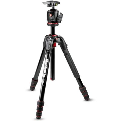 Manfrotto MK190GOA4-BHX - aluminio - 165 cm - 3-pies - tripod Manfrotto MK190GOA4-BHX - aluminio - 165 cm - 3-pies - tripod