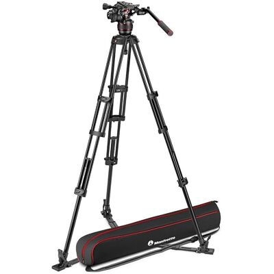Manfrotto MVK612TWINMA Fluid-Video-Kopf mit Aluminium-Doppelstativ Manfrotto MVK612TWINMA Fluid-Video-Kopf mit Aluminium-Doppelstativ