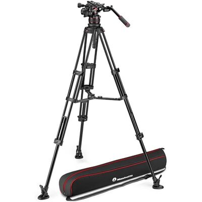 Système de trépied vidéo Manfrotto Nitrotech 612 - Tête fluide et trépied en aluminium Système de trépied vidéo Manfrotto Nitrotech 612 - Tête fluide et trépied en aluminium