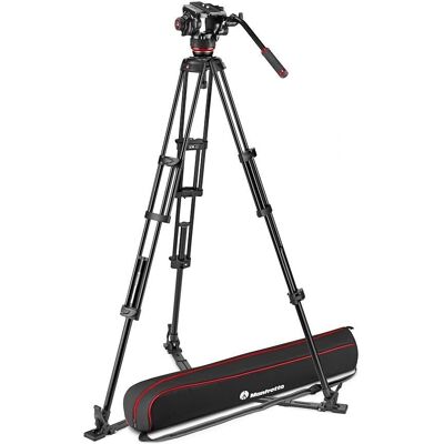 Manfrotto Video-Set mit 504X Fluidkopf & Doppel-Aluminiumstativ - Profi Manfrotto Video-Set mit 504X Fluidkopf & Doppel-Aluminiumstativ - Profi