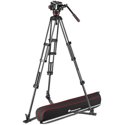 Trépied vidéo Manfrotto 504X - Tête fluide et carbone - Noir Trépied vidéo Manfrotto 504X - Tête fluide et carbone - Noir