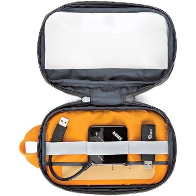 Lowepro GearUp Pouch Mini Grau - Organizer für Kabel & Zubehör Lowepro GearUp Pouch Mini Grau - Organizer für Kabel & Zubehör