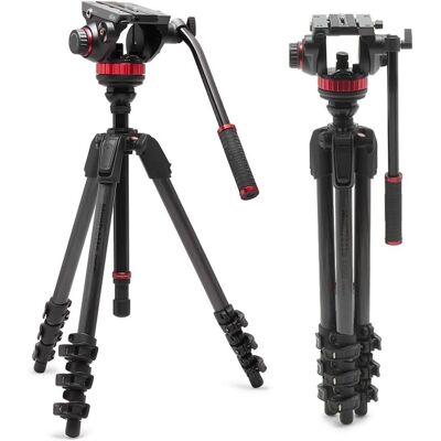 Ensemble Trépied Manfrotto Mvk502055cxprov - Kit Vidéo en Fibre de Carbone - Publicité Ensemble Trépied Manfrotto Mvk502055cxprov - Kit Vidéo en Fibre de Carbone - Publicité