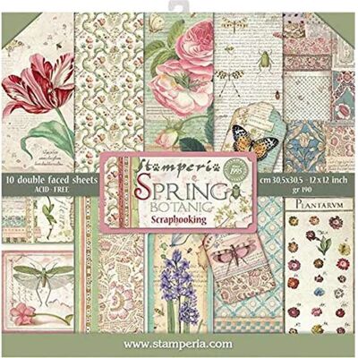 Stamperia Spring Botanic Paper Pad - Paper Type Stamperia Spring Botanic Paper Pad - Paper Type