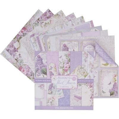 Bloc de papier Lavande Stamperia - Papier scrapbooking 12x12 Bloc de papier Lavande Stamperia - Papier scrapbooking 12x12
