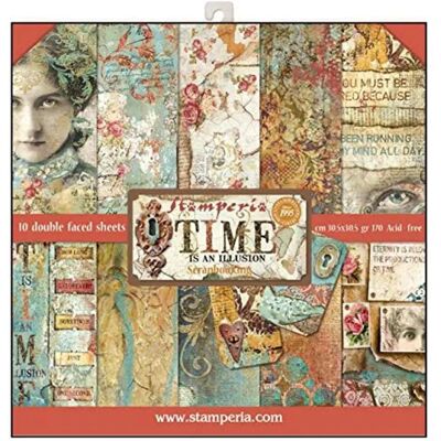 Stamperia SBBL33 Papperblock - Time is an Illusion - 12x12 - Papperstyp Stamperia SBBL33 Papperblock - Time is an Illusion - 12x12 - Papperstyp