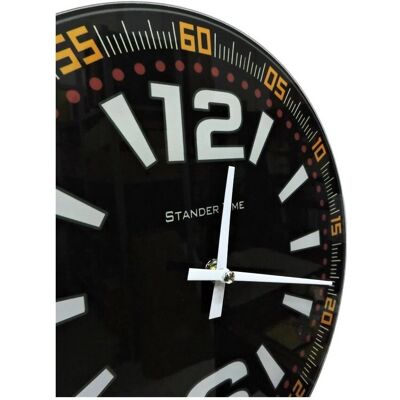 Mauro Ferretti Wanduhr - Time B - Glas Zifferblatt - Batteriebetrieben - 30cm - Wanduhr Mauro Ferretti Wanduhr - Time B - Glas Zifferblatt - Batteriebetrieben - 30cm - Wanduhr