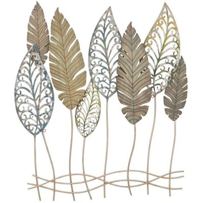 Mauro Ferretti Brown Metal Wood 3D Wall Panel - Decorative Product Mauro Ferretti Brown Metal Wood 3D Wall Panel - Decorative Product