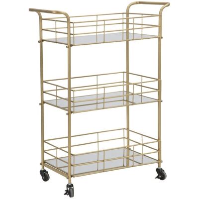 Mauro Ferretti Gold Metallwagen - Glam, 69x30.5x80 cm Mauro Ferretti Gold Metallwagen - Glam, 69x30.5x80 cm