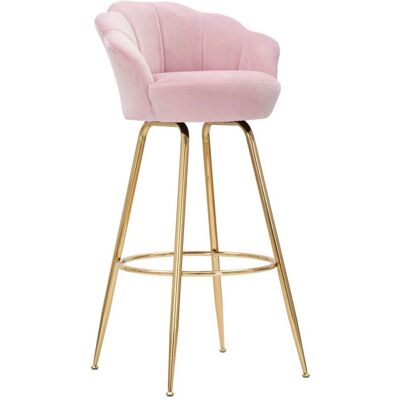 Tabouret de velours Mauroferretti Vienna - Dossier en forme de fleur - 90cm - Publicité Tabouret de velours Mauroferretti Vienna - Dossier en forme de fleur - 90cm - Publicité