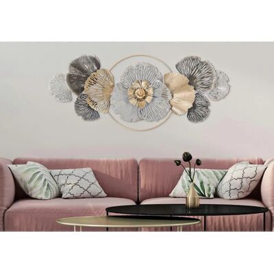 Mauro Ferretti Metall Wandpaneel - 3D Blumen Dekor Mauro Ferretti Metall Wandpaneel - 3D Blumen Dekor