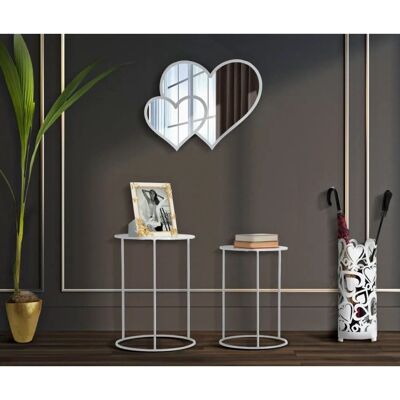 Mauro Ferretti White Harts Set - Runde Metall-Nachtische Mauro Ferretti White Harts Set - Runde Metall-Nachtische