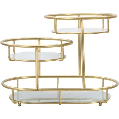 Mauro Ferretti Gold Metal Multi-Level Decorative Tray - Decor & Storage Mauro Ferretti Gold Metal Multi-Level Decorative Tray - Decor & Storage