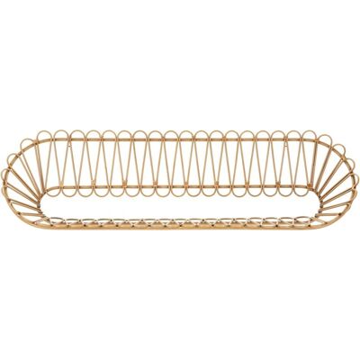Estante de pared Mauro Ferretti - Metal, estilo bambú, 162x28x43.5 cm Estante de pared Mauro Ferretti - Metal, estilo bambú, 162x28x43.5 cm