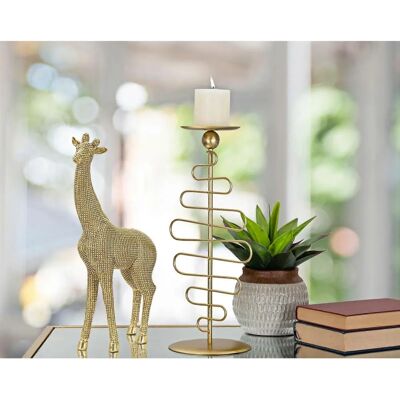 Mauro Ferretti SRL - Girafă decorativă aurie - 19.8x8x40 cm - Decorațiuni Mauro Ferretti SRL - Girafă decorativă aurie - 19.8x8x40 cm - Decorațiuni