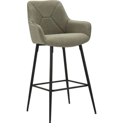 Set di 2 sgabelli bar in tessuto grigio e nero - Mauro Ferretti Set di 2 sgabelli bar in tessuto grigio e nero - Mauro Ferretti