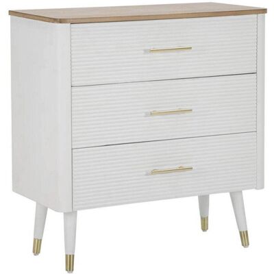 Mauro Ferretti Komoda - 3 Szuflady - 78x37x80cm Mauro Ferretti Komoda - 3 Szuflady - 78x37x80cm