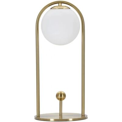 Glamy CHARME1921 - Lampă de masă din metal alb cu sferă - Lampă de masă Glamy CHARME1921 - Lampă de masă din metal alb cu sferă - Lampă de masă