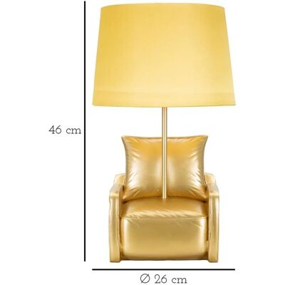 CHARME - CHARME1921 - Galben - În formă de scaun - Lampă de masă CHARME - CHARME1921 - Galben - În formă de scaun - Lampă de masă