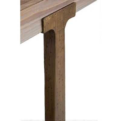 Mesa de comedor Ankara de Mauro Ferretti - Rectangular metal y madera 78cm Mesa de comedor Ankara de Mauro Ferretti - Rectangular metal y madera 78cm