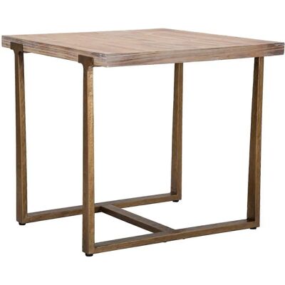Mesa cuadrada de metal y madera Mauro Ferretti Ankara - Mesa Mesa cuadrada de metal y madera Mauro Ferretti Ankara - Mesa