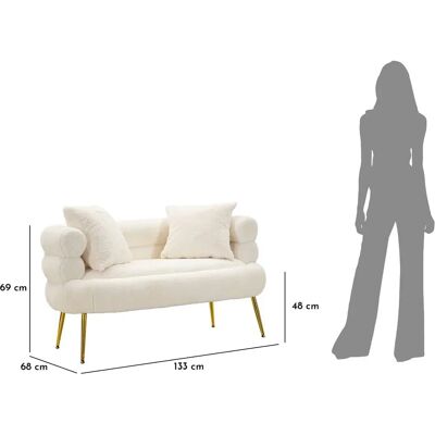 Mauroferretti - Glam Soffy Plus - 2 Places - Fourrure synthétique - Canapé - Publicité Mauroferretti - Glam Soffy Plus - 2 Places - Fourrure synthétique - Canapé - Publicité