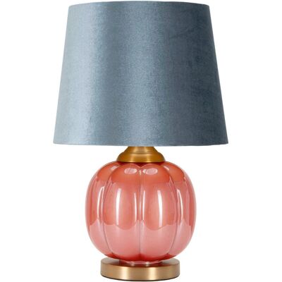 MITEPEK Moderne Tischlampe mit Blauem Samt-Schirm MITEPEK Moderne Tischlampe mit Blauem Samt-Schirm