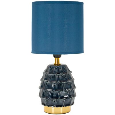 MITEPEK Nachttischlampe - Kiefernzapfen Blau - 15x30,5cm - Nachttischleuchte MITEPEK Nachttischlampe - Kiefernzapfen Blau - 15x30,5cm - Nachttischleuchte