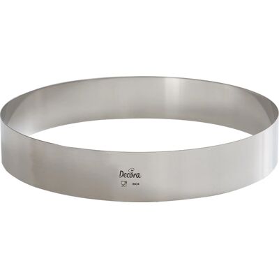 Decora 0063732 Rostfritt Stål Kakeform - 32x4cm Decora 0063732 Rostfritt Stål Kakeform - 32x4cm