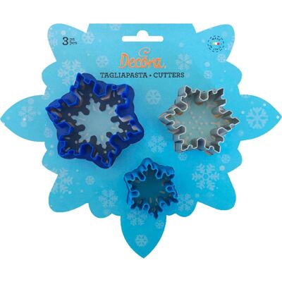 Ensemble d'emporte-pièces Decora - Cristaux de glace - 3 tailles Ensemble d'emporte-pièces Decora - Cristaux de glace - 3 tailles