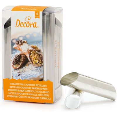 Decora 0060212 Moules à Cannoli en Acier Inoxydable - Pack de 6 - Publicité Decora 0060212 Moules à Cannoli en Acier Inoxydable - Pack de 6 - Publicité