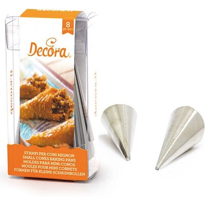 Decora 0062225 - Mini Kegel Bakvormen - 8 stuks Decora 0062225 - Mini Kegel Bakvormen - 8 stuks