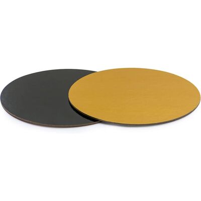 Decora 0932552 Tapete de servir bolo - Redondo, Preto, Dourado - Seguro para alimentos Decora 0932552 Tapete de servir bolo - Redondo, Preto, Dourado - Seguro para alimentos