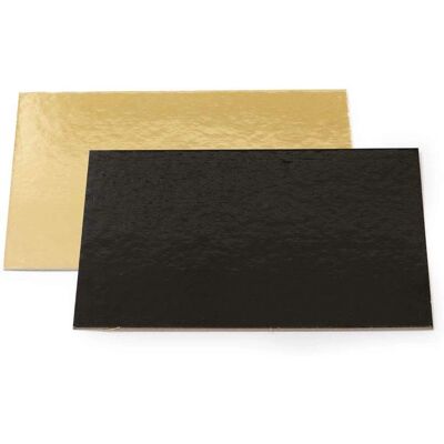 Decora Base de Bolo em Preto e Ouro 20x30cm Decora Base de Bolo em Preto e Ouro 20x30cm
