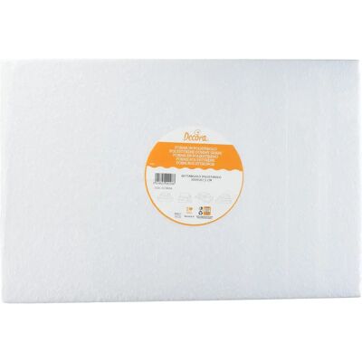 Decora Base Retangular De Poliestireno - 30x45x7.5 cm Decora Base Retangular De Poliestireno - 30x45x7.5 cm