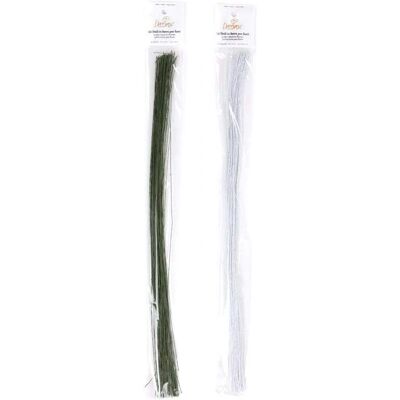 DECORA Stems de Fleurs Blancs - 24cm, Pack de 50 DECORA Stems de Fleurs Blancs - 24cm, Pack de 50
