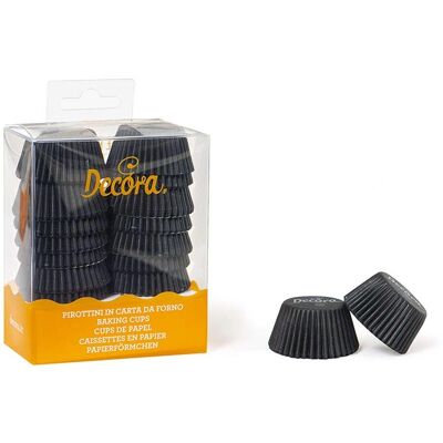 Decora 0339641 Moules en Papier Noirs Jusqu'à 220°C - Baking Cups Decora 0339641 Moules en Papier Noirs Jusqu'à 220°C - Baking Cups